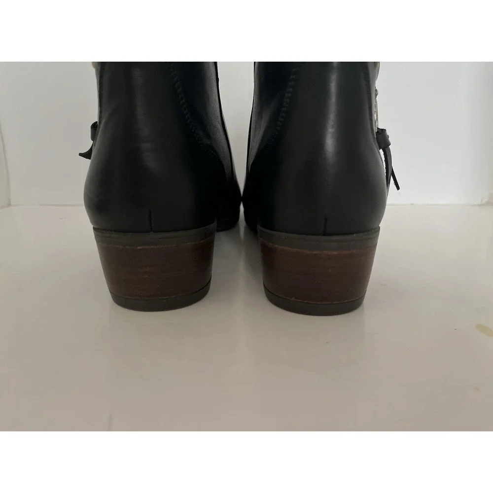 PIKOLINOS DAROCA BLACK LEATHER ANKLE BOOTS EURO SZ 42 US SZ 11, NEW WITHOUT BOX